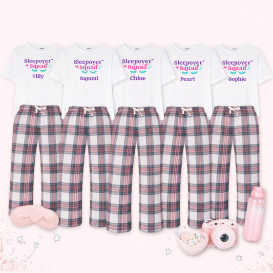 Personalised Sleepover Squad Pyjamas