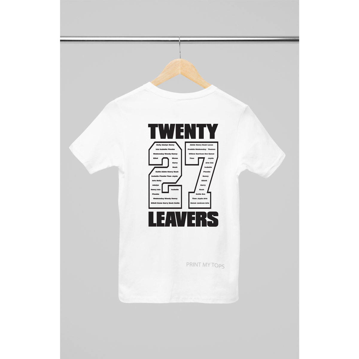 Personalised 2027 School College Leavers T-shirt Top