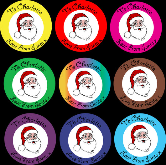 24 Personalised Christmas Gift Stickers