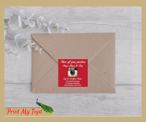 40 Glossy Snap Share & Tag Social Media Stickers