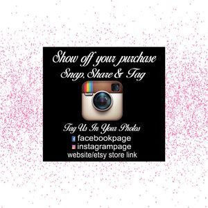 40 Glossy Snap Share & Tag Social Media Stickers