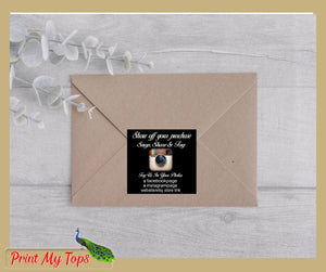 40 Glossy Snap Share & Tag Social Media Stickers