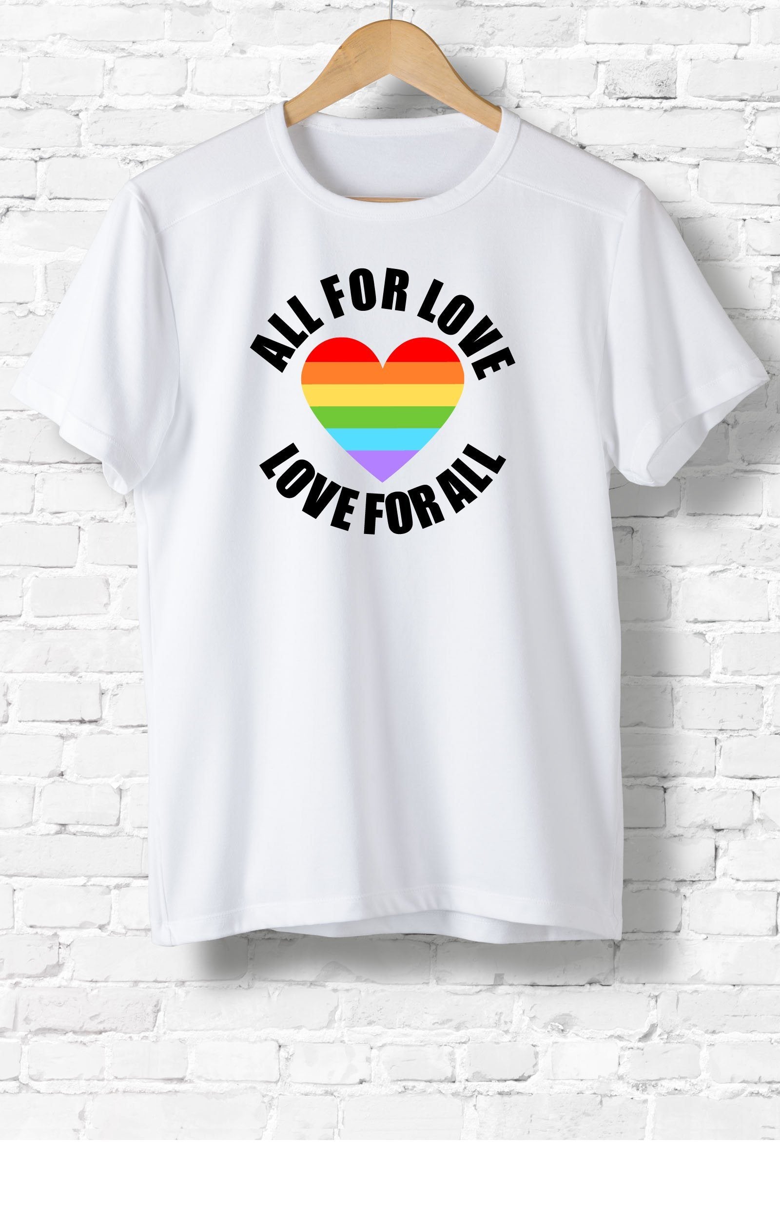Love LGBT Pride Men's T-Shirt - Breathable Short Sleeve Tee In 6XL Sizes