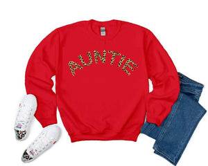 Animal Print Personalised Auntie Sweatshirt