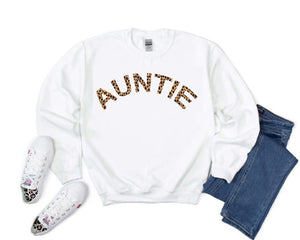 Animal Print Personalised Auntie Sweatshirt