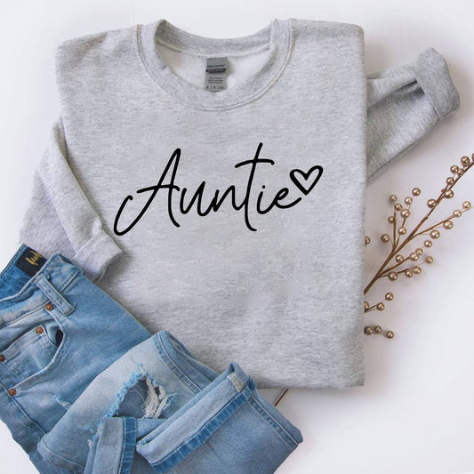 Auntie Slogan Grey Sweatshirt