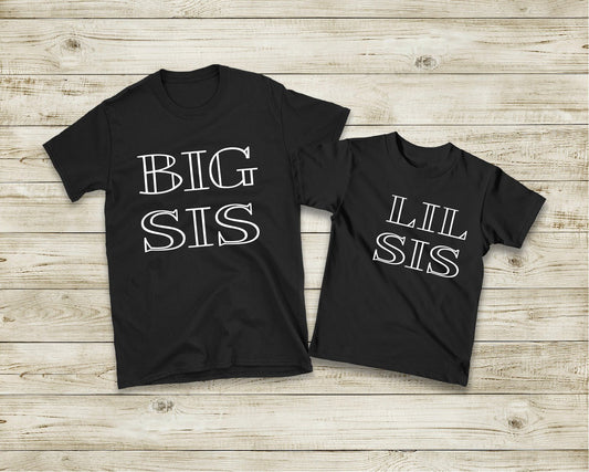 Big Sis Lil Sis Big Bro Lil Bro Matching T-shirts