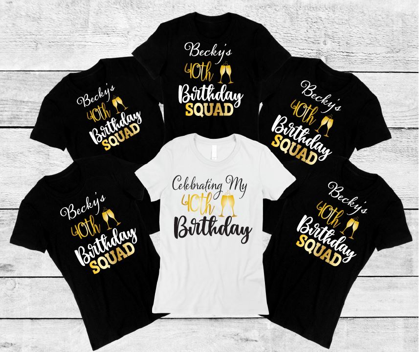 Birthday Squad Gold T-Shirts
