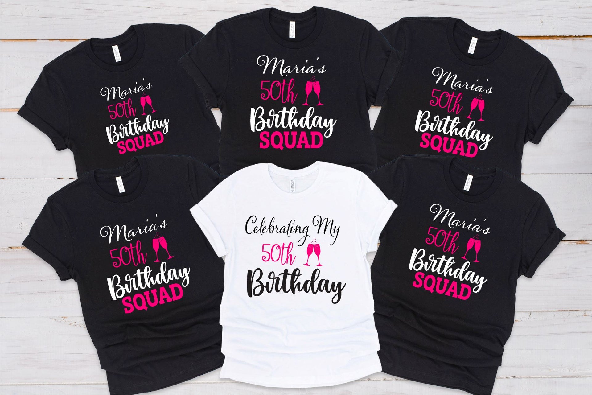 50th birthday squad shirts