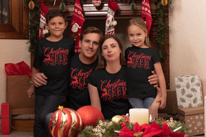 Christmas Crew Family Black T-shirts