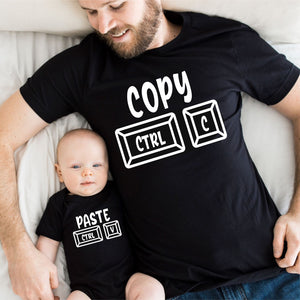 Dad and Baby Copy and Paste Matching Tops