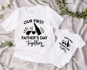 Dad and Baby First Fathers Day Matching Tops