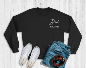 Dad Est Year Personalised Sweatshirt