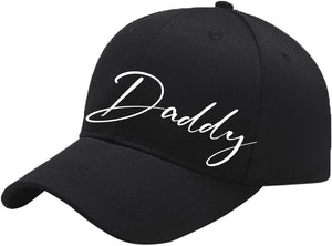 Daddy Script Black and White Cap