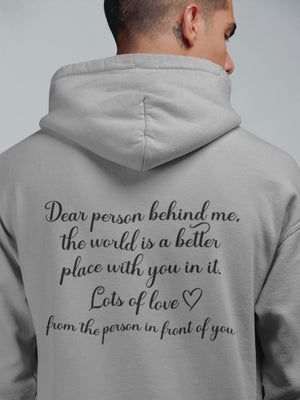 Sweat à Capuche "Dear Person Behind Me" - Message "You Are Enough", Coupe Casual, Plusieurs Couleurs Et Tailles (S à 5XL), Cadeau Positif Et Encourageant