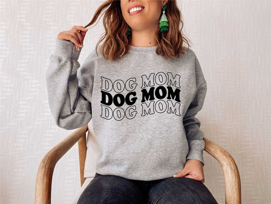 Dog Mom Grey Sweatshirt