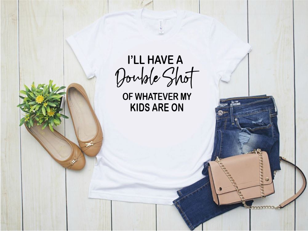Double Shot Slogan T-shirts