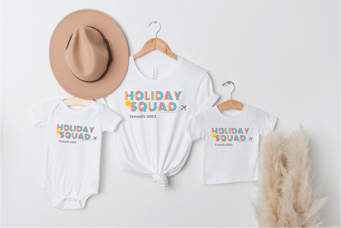 Family Matching Holiday Squad 2023 T-shirts
