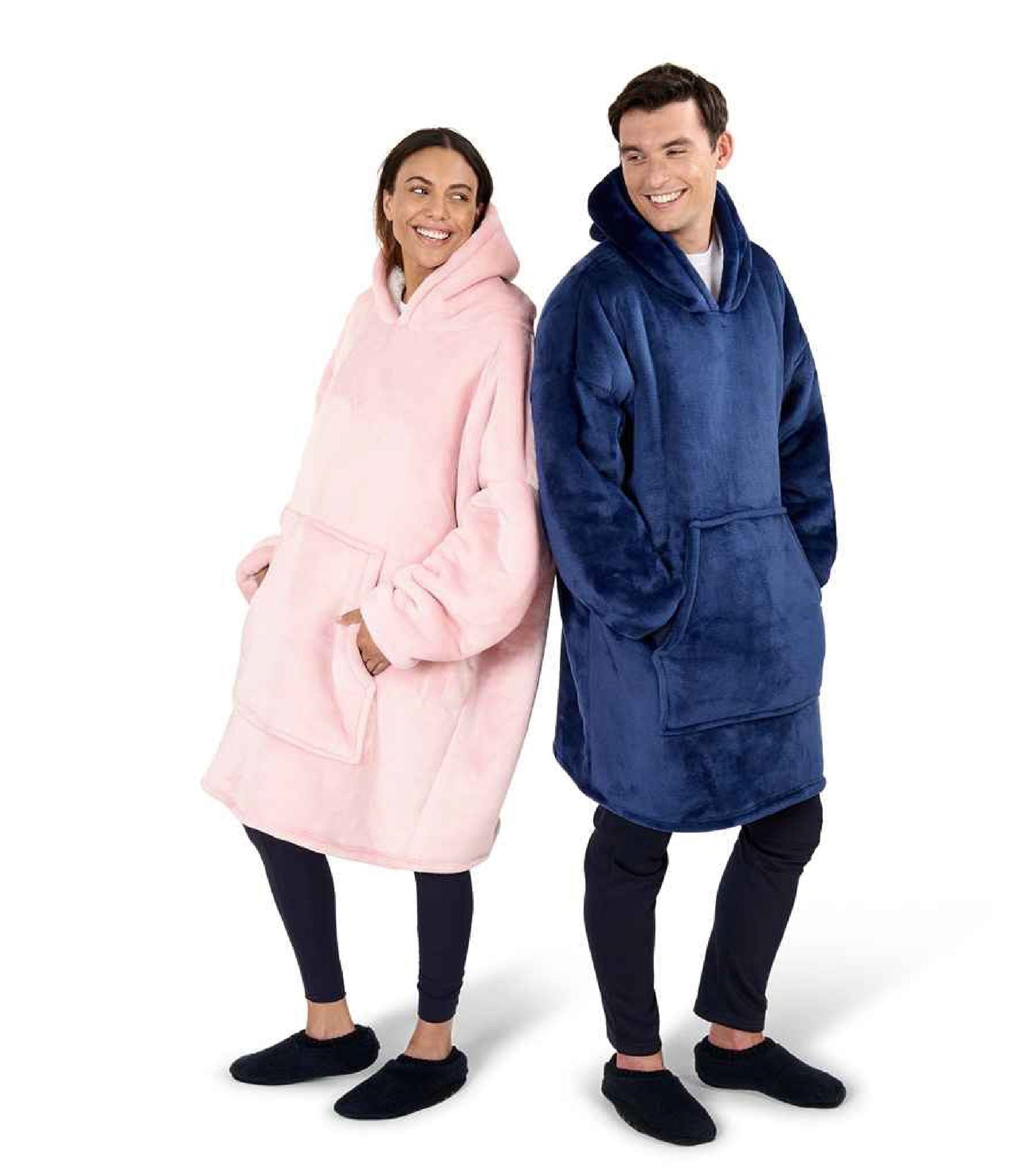 Family Matching Hooded Fleece Blanket - Flankie