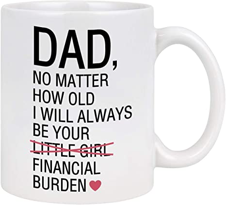 Funny Financial Burden Daughter Mug For Dad