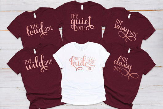 Funny Personality Hen Party Burgundy T-Shirts
