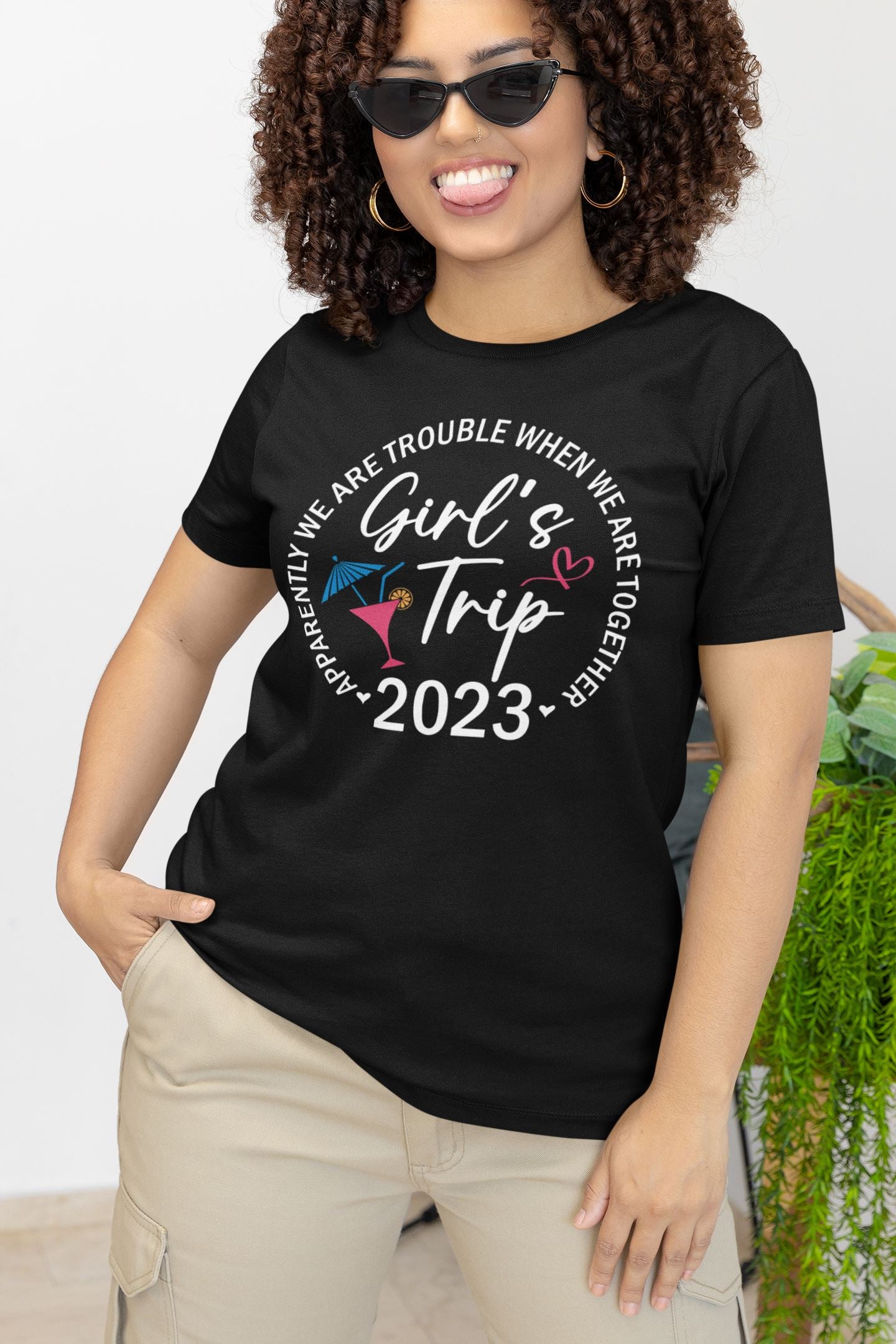 Girls Matching 2023 Black Weekend Away Holiday T-shirts | Print My