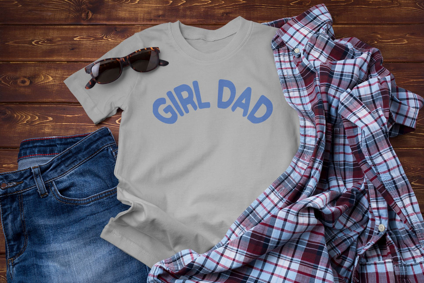 Grey Girl Dad Tshirt