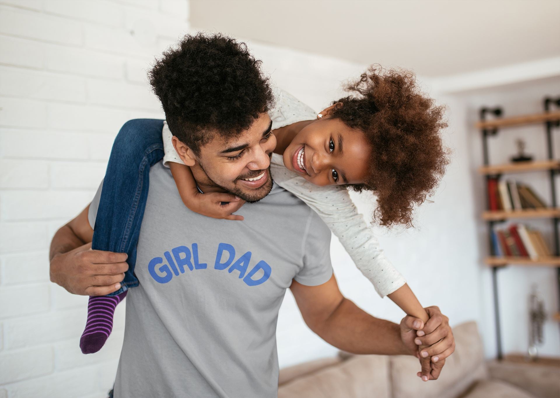 Grey Girl Dad Tshirt