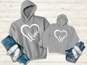 Heart Print Love Hoodie