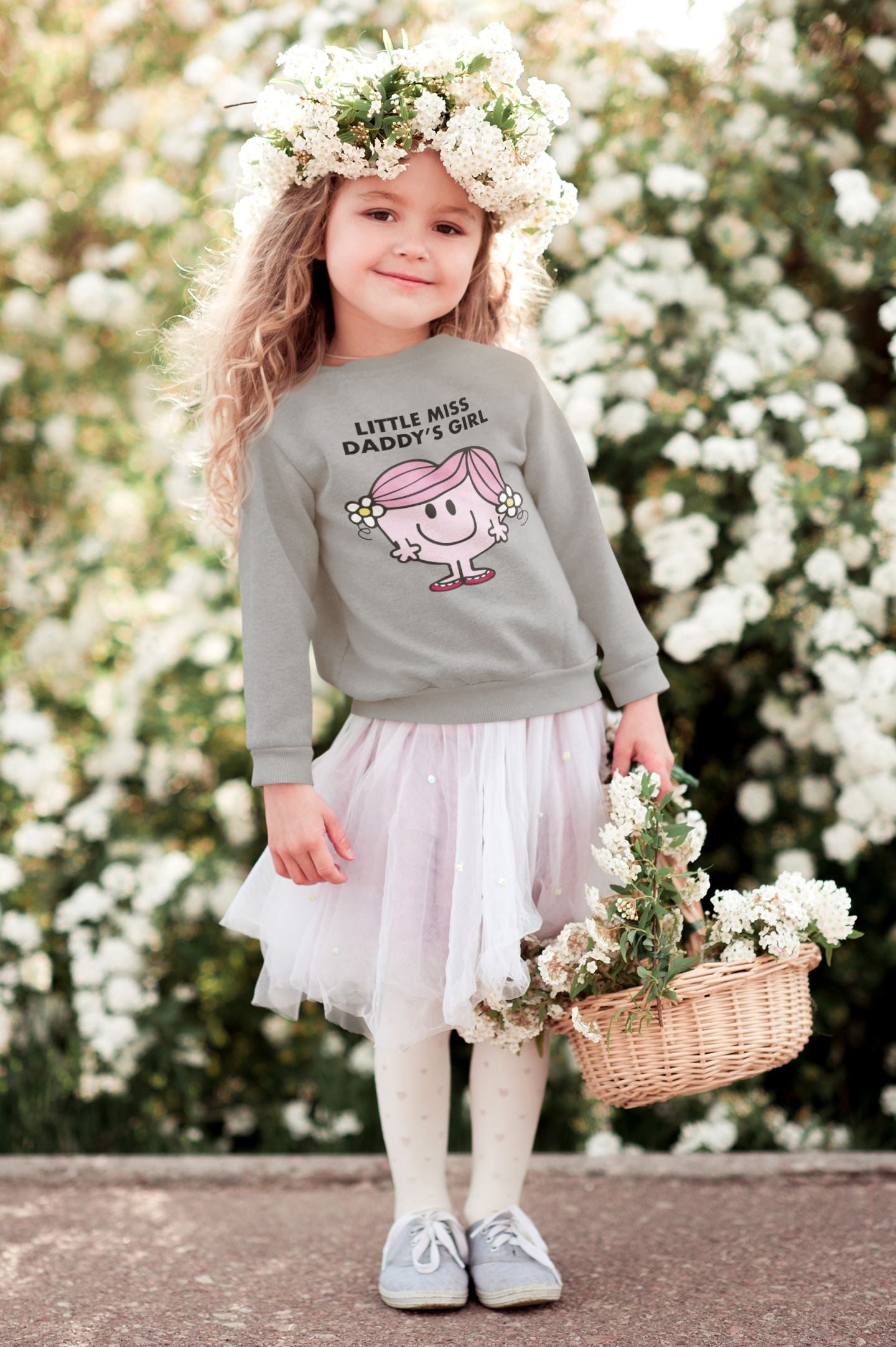 Little Miss Daddy s Girl Kids Black Grey Sweatshirt Jumper Top