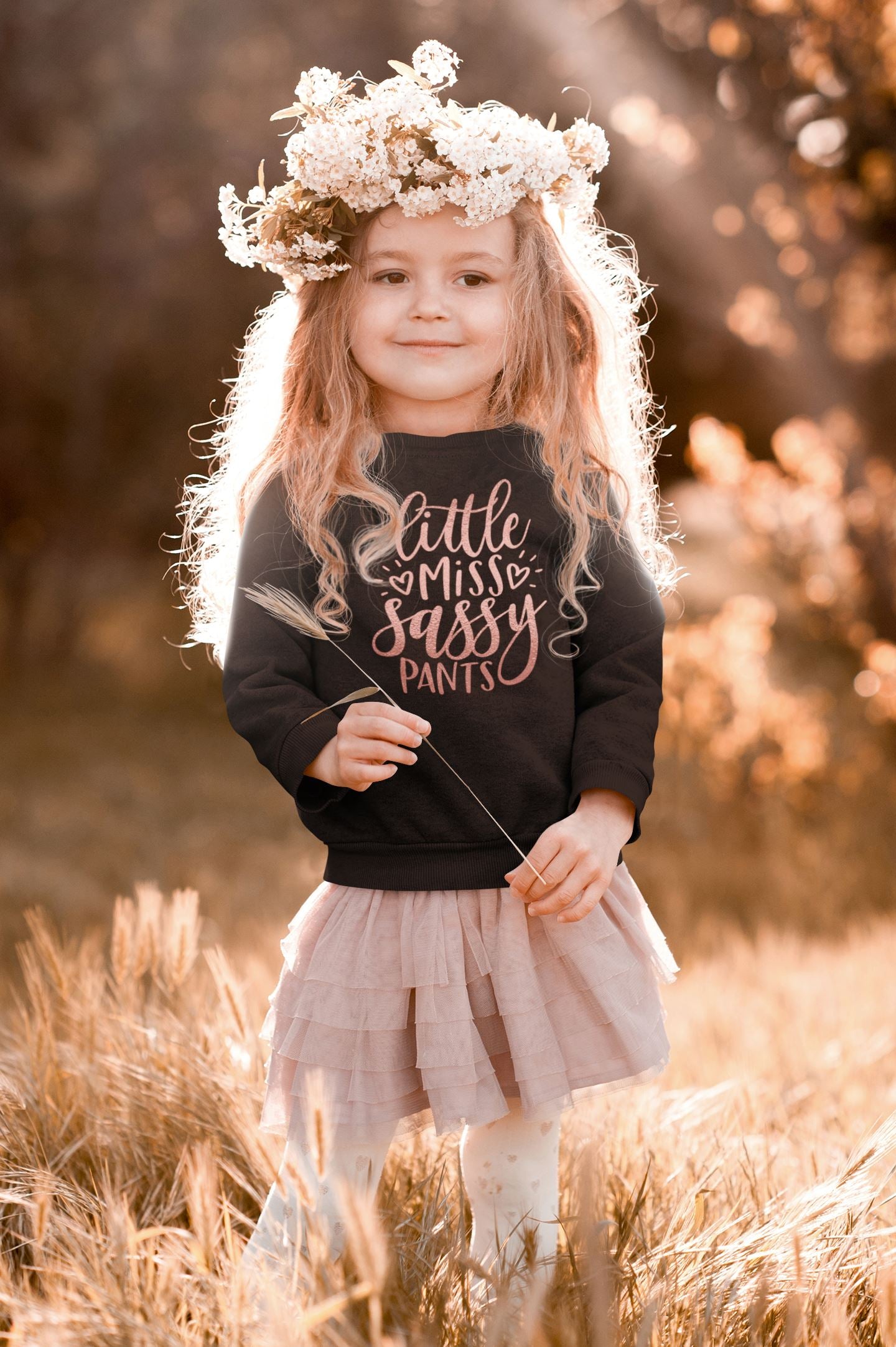 Little Miss Sassy Pants Girls Sweatshirt