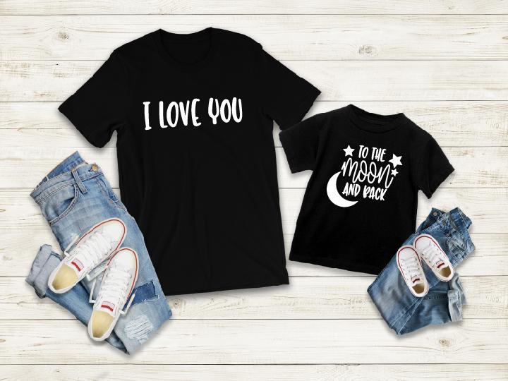 Love You To The Moon And Back Matching T-shirts