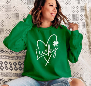 Lucky Heart St Patricks Day Sweatshirt