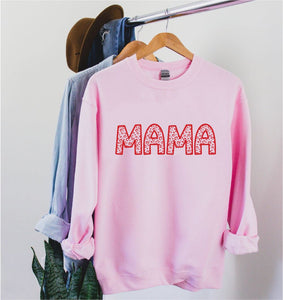 Mama Heart Print Sweatshirt