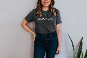 Mama Script Slogan T-Shirt