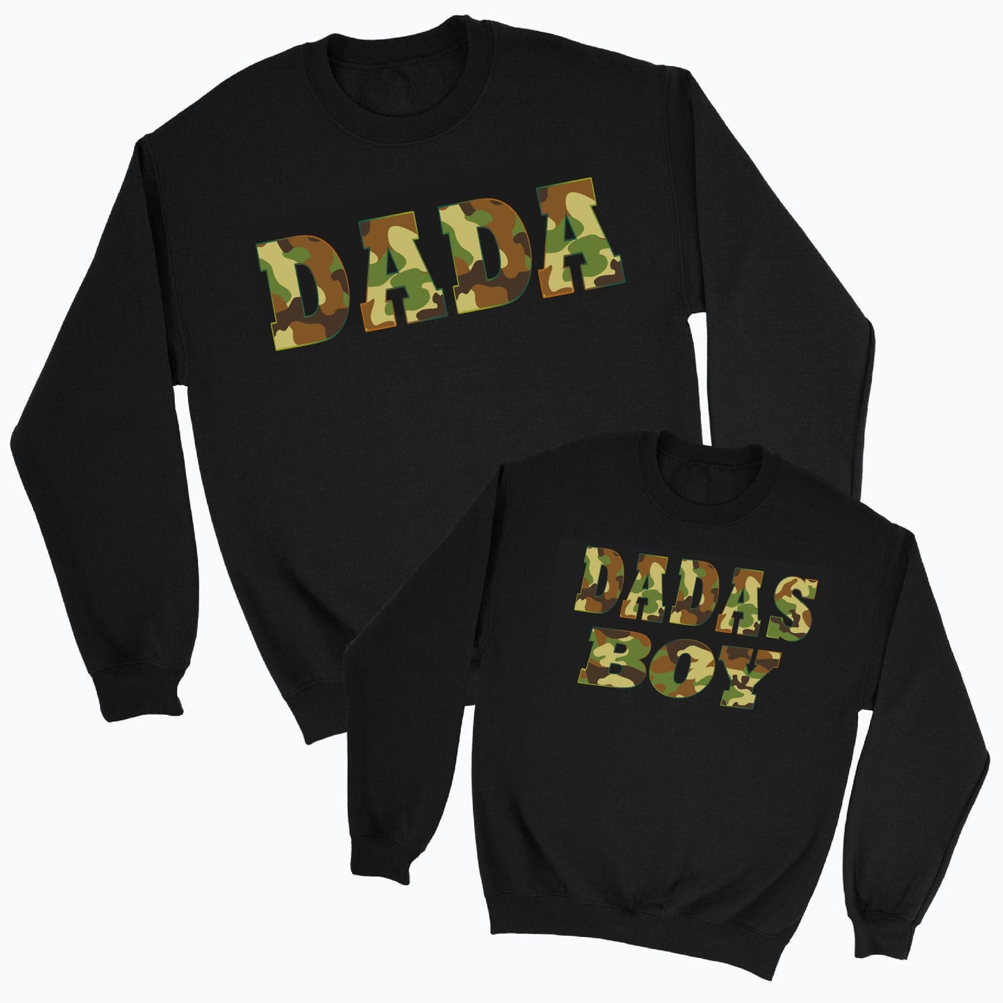 Matching Cami Print Dad and Dada's Boy Sweatshirts
