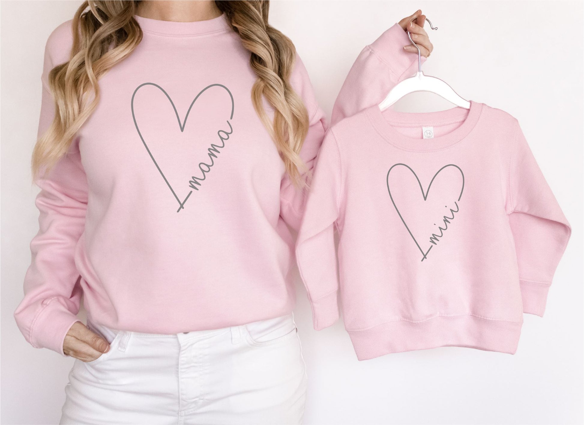 Matching Mama Mini Heart Sweatshirts