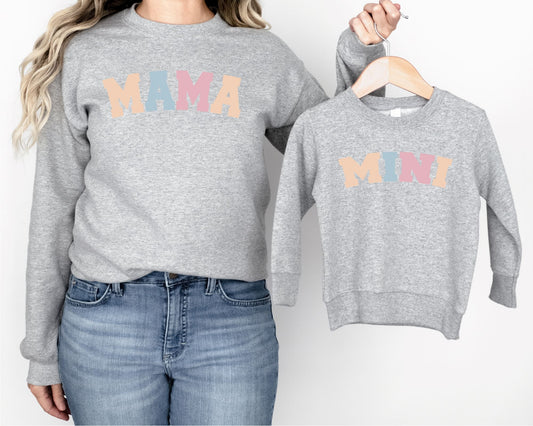 Matching Mama Mini Pastel Sweatshirts