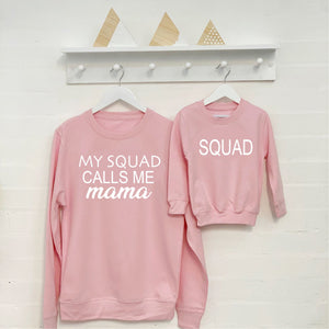 Matching My Squad Calls Me Mama Sweatshirts