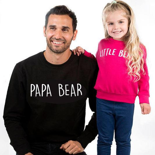 Matching Papa Bear and Baby Bear Sweatshirts