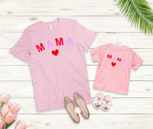 Matching Pink Mama & Mini T-shirts