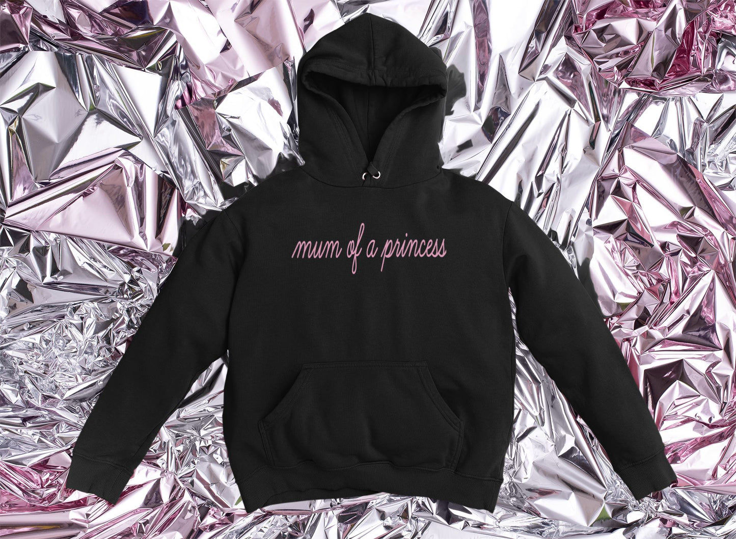 Mum of a princess daughter of a queen matching Black Hoodies