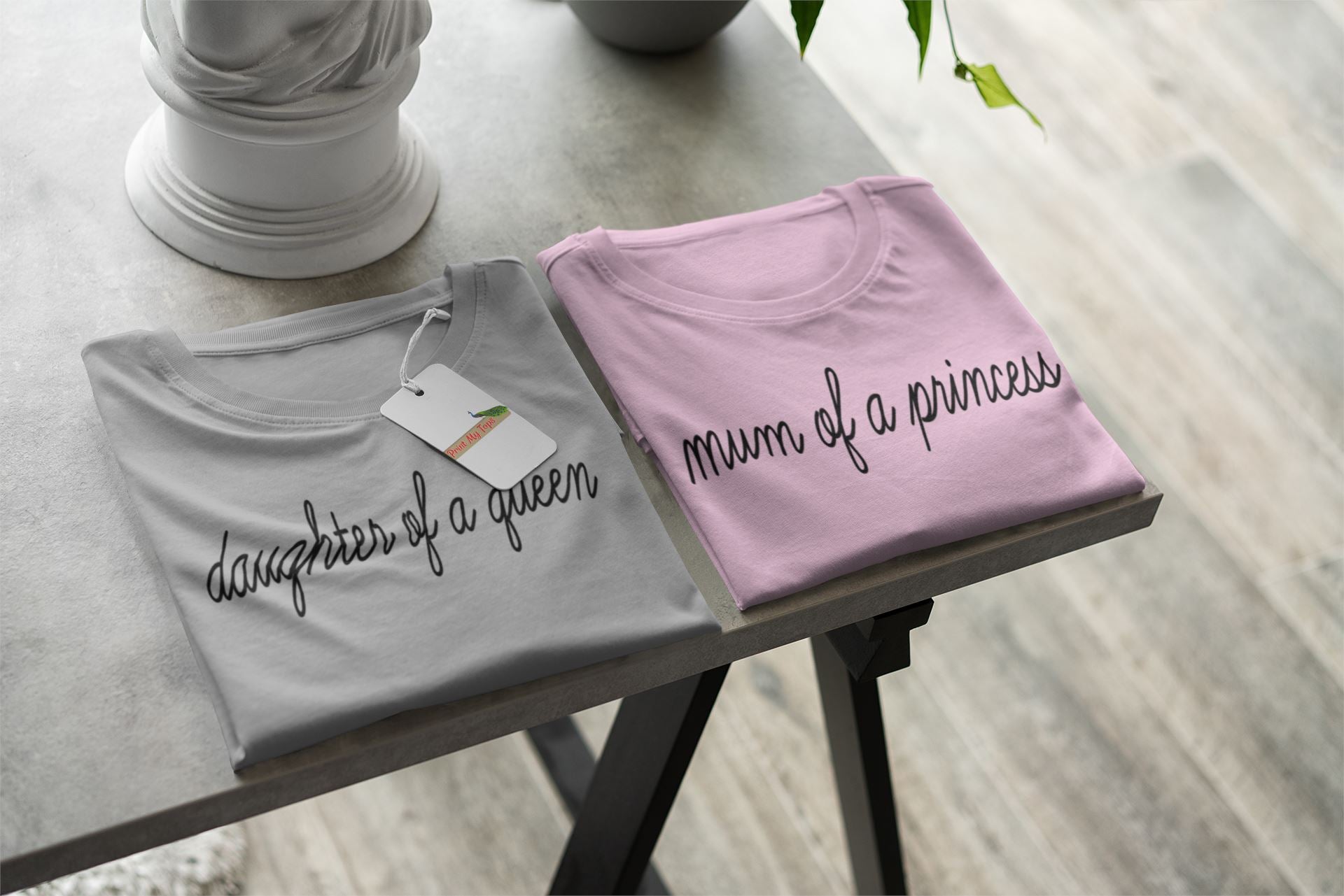 Mum of a princess daughter of a queen matching T-shirts