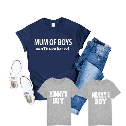 Mum Of Boys & Mummy's Boy T-shirts
