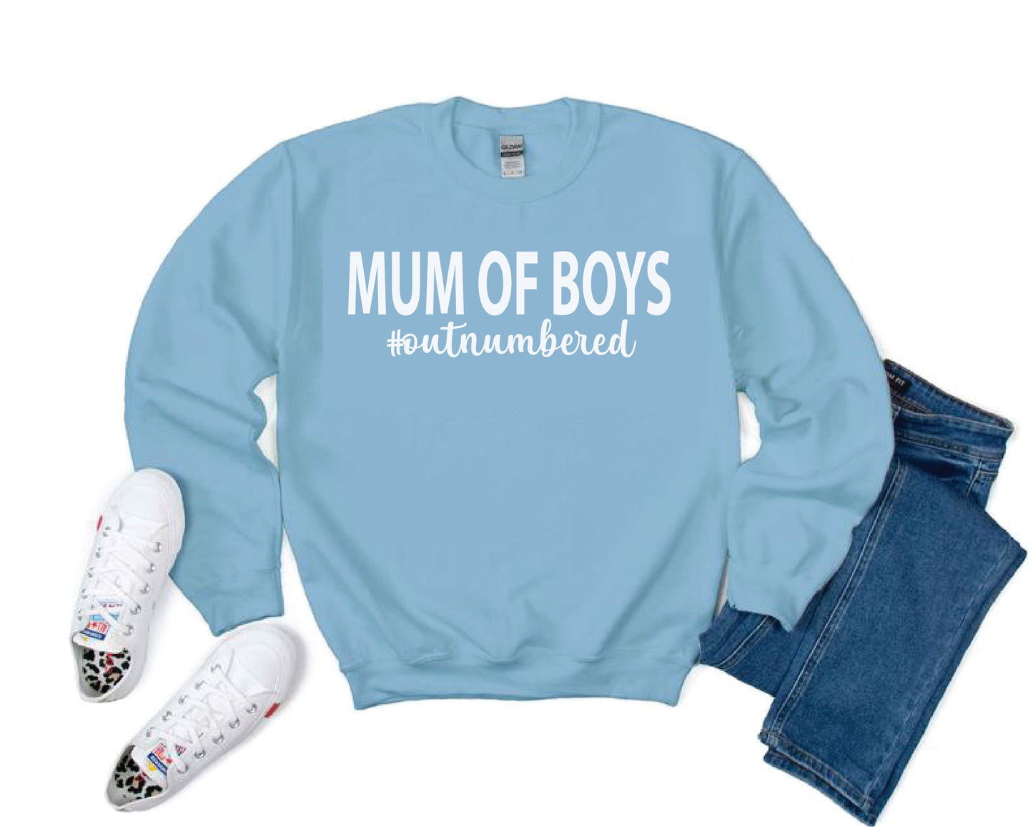 Mum Of Boys #Outnumbered Sweatshirt