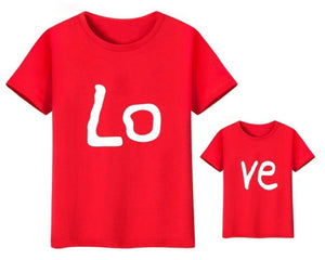 Mummy & Child Matching LOVE T-shirts