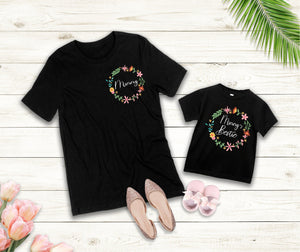 Mummy & Mummy's Bestie Floral Wreath T-Shirts