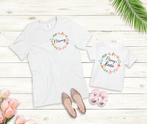 Mummy & Mummy's Bestie Floral Wreath T-Shirts