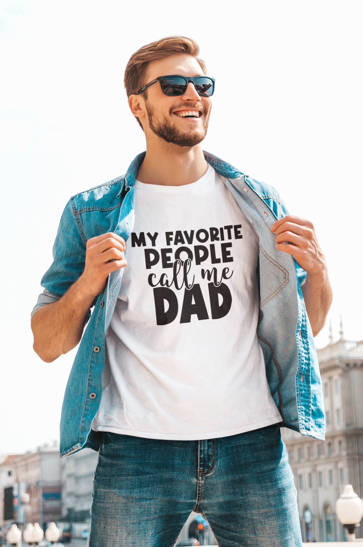 My favourite people call me Dad Slogan T-shirt