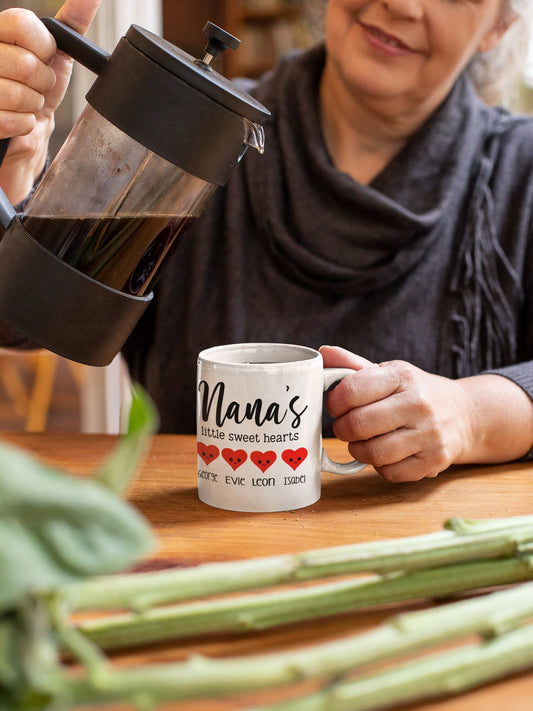 Nana's Little Sweethearts Personalised Mug